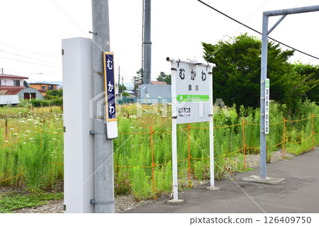 Scenery from Tomakomai Station to Mukawa Station on the JR Hokkaido Hidaka Main Line (cloudy in summer 2023) Scenery from Tomakomai Station to Mukawa Station on the JR Hokkaido Hidaka Main Line (cloudy in summer 2023) 126409750