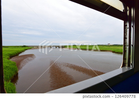 Scenery from Tomakomai Station to Mukawa Station on the JR Hokkaido Hidaka Main Line (cloudy in summer 2023) 126409778