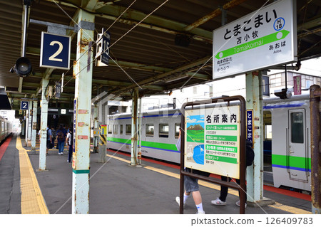 Scenery from Tomakomai Station to Mukawa Station on the JR Hokkaido Hidaka Main Line (cloudy in summer 2023) 126409783
