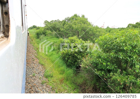 Scenery from Tomakomai Station to Mukawa Station on the JR Hokkaido Hidaka Main Line (cloudy in summer 2023) Scenery from Tomakomai Station to Mukawa Station on the JR Hokkaido Hidaka Main Line (cloudy in summer 2023) 126409785