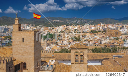 Panoramic View from Cathedral of Palma, Spain 126409847
