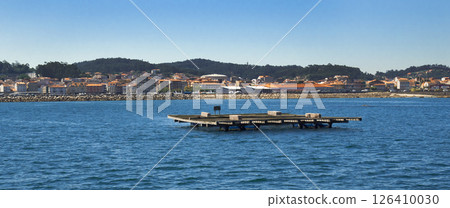 Mussel Aquaculture Rafts Batea, Ria de Arousa, Pontevedra, Spain 126410030
