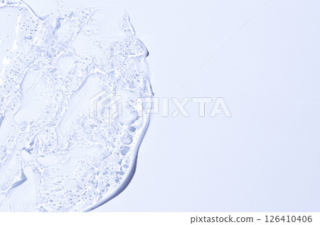 The texture of a moisturizing cosmetic gel or skin serum. Copy space 126410406