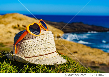 Coast landscape with summer hat, Spain. 126410628