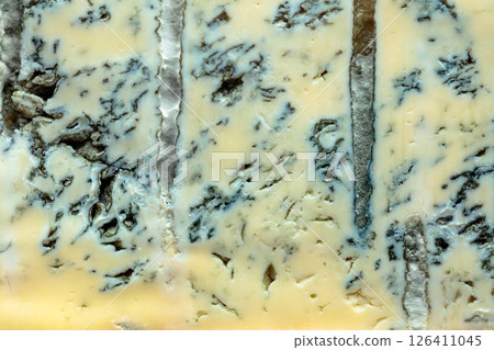 Close up on gorgonzola cheese. Close up on gorgonzola cheese. 126411045