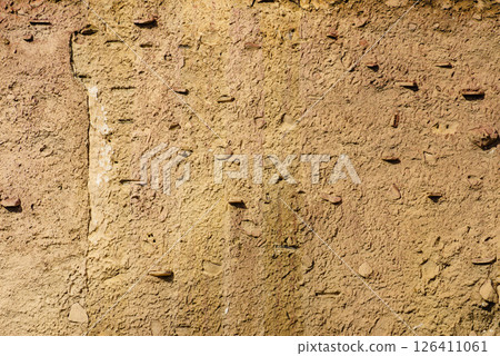 Old house detail,clay wall 126411061