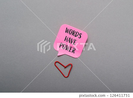 Words have power. This is a reminder to use our words 126411731