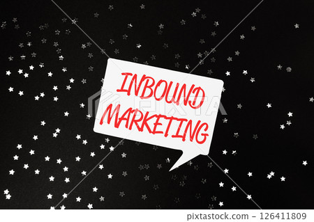 Red and white sign that says Inbound Marketing Red and white sign that says Inbound Marketing 126411809