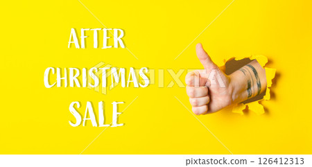 A hand with a thumbs up sign is shown in a yellow background A hand with a thumbs up sign is shown in a yellow background 126412313