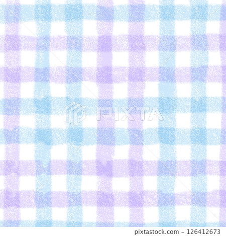 Blue Purple Plaid Gingham Check Hand Drawn Background Pattern Overlay Blue Purple Plaid Gingham Check Hand Drawn Background Pattern Overlay 126412673