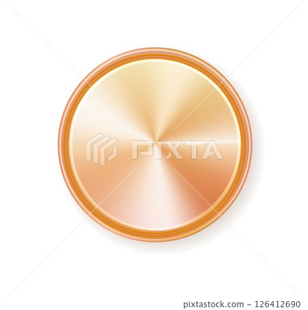 Medals logo. Round awards in gold, silver and bronze metallic colors coin. Vector Medals logo. Round awards in gold, silver and bronze metallic colors coin. Vector 126412690