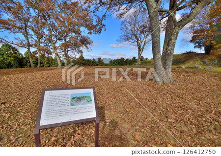 大和國「宇田松山城」-城門遺址的石牆與圍牆 126412750