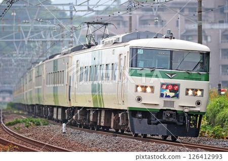 東海道本線真鶴JR東185系列C1編隊（大宮）舞者 126412993