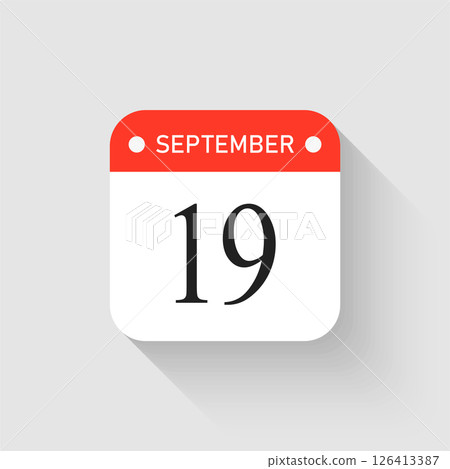Vector icon page day calendar - 4 September month 126413387