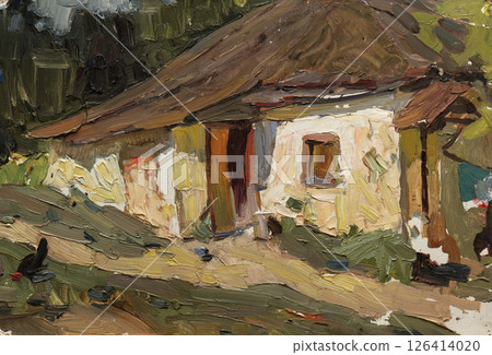 landscape, picture of nature, oil painting, handmade drawing landscape, picture of nature, oil painting, handmade drawing 126414020