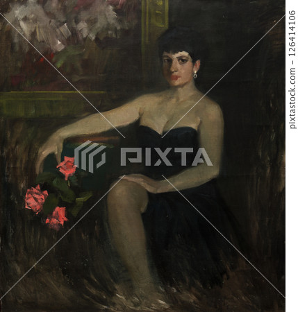 oil painting, portrait, handmade drawing 126414106