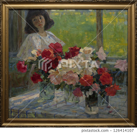 oil painting, portrait, handmade drawing 126414107