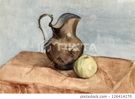 composition of several objects, oil painting, handmade composition of several objects, oil painting, handmade 126414270