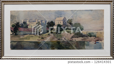 landscape, oil painting, handmade drawing landscape, oil painting, handmade drawing 126414301