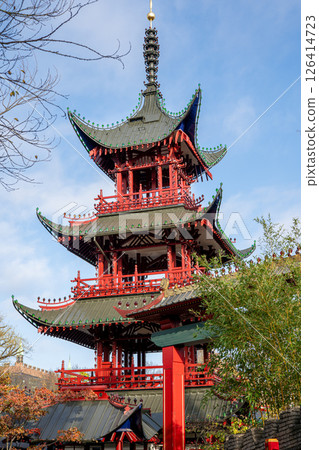 The Japanese Pagoda in Tivoli Gardens 126414723