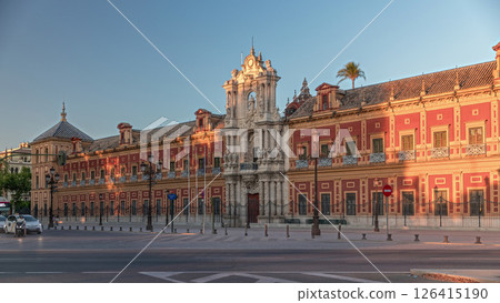 The Palace of San Telmo timelapse hyperlapse in Seville, Spain 126415190