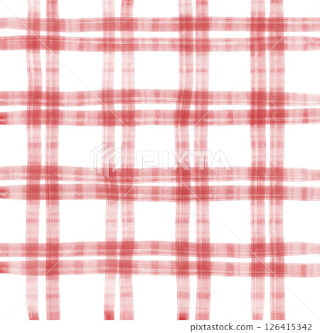 Red White Plaid Gingham Check Hand Drawn Background Pattern Overlay Red White Plaid Gingham Check Hand Drawn Background Pattern Overlay 126415342
