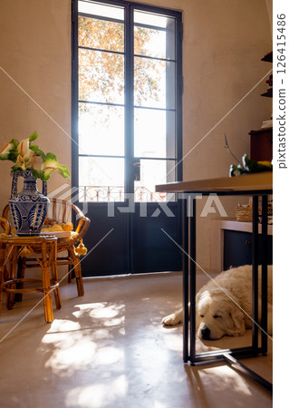 Sunlit Calm in a Southern Italian Interior Sunlit Calm in a Southern Italian Interior 126415486