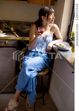Slow Morning with Juice and Sunshine Slow Morning with Juice and Sunshine 126415526