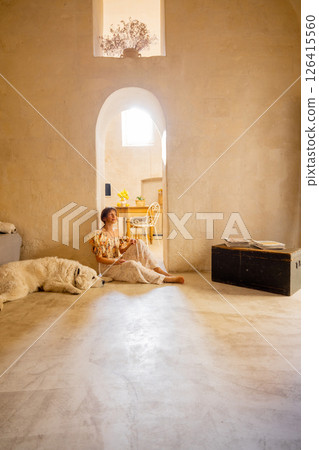 Afternoon Peace in a Stone Home Afternoon Peace in a Stone Home 126415560