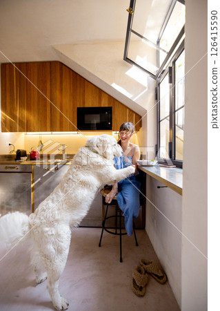 Morning Snack with a Furry Friend Morning Snack with a Furry Friend 126415590