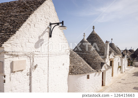 Trulli alley in Alberobello Trulli alley in Alberobello 126415663