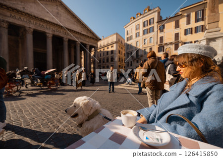 Morning Coffee at the Pantheon 126415850