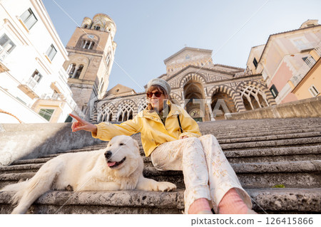 Joyful Pause at Amalfi Duomo Joyful Pause at Amalfi Duomo 126415866