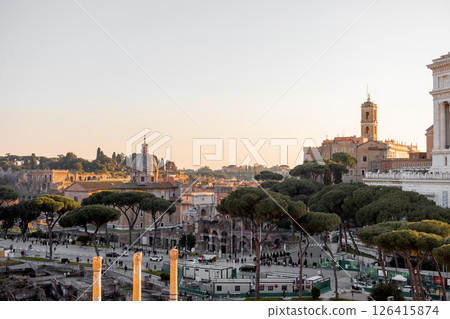 Capitoline Hill and Altare della Patria at Sunset Capitoline Hill and Altare della Patria at Sunset 126415874