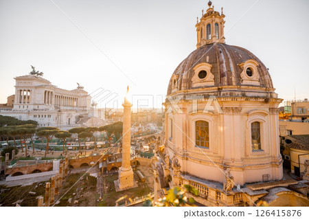 Golden Hour Over Roman Ruins 126415876