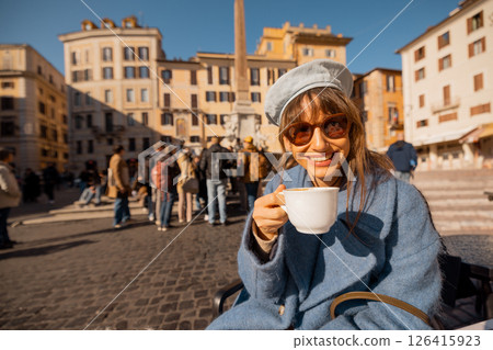 Morning Coffee at the Pantheon 126415923
