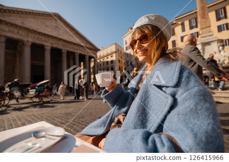 Morning Coffee at the Pantheon Morning Coffee at the Pantheon 126415966