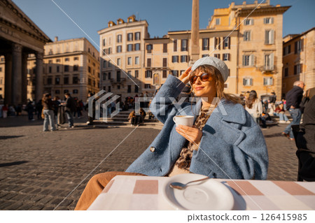 Morning Coffee at the Pantheon Morning Coffee at the Pantheon 126415985
