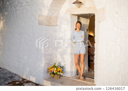Morning Light at the Trullo Doorway 126416017