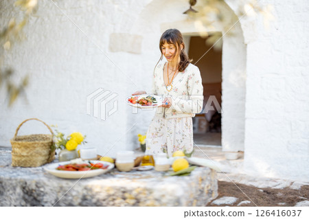 Outdoor Cooking Moment in Puglia 126416037