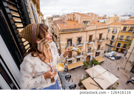 Balcony breakfast in Palermo Balcony breakfast in Palermo 126416116