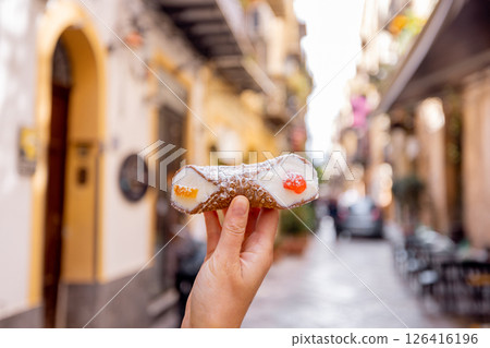 Sicilian Cannolo in the Street Sicilian Cannolo in the Street 126416196