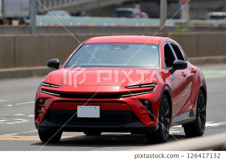 Red domestic sports car 126417132