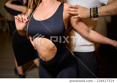 An Exciting and Dynamic Dance Performance Showcased in Stylish and Elegant Attire An Exciting and Dynamic Dance Performance Showcased in Stylish and Elegant Attire 126417314