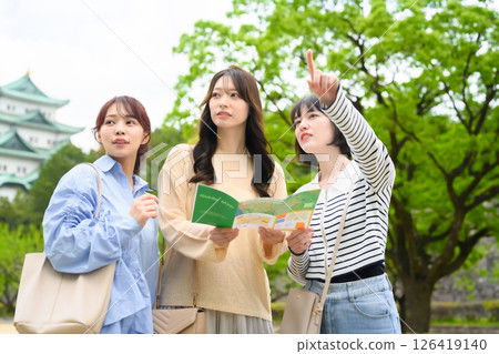 Portrait of a woman traveling Portrait of a woman traveling 126419140