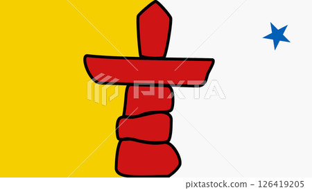 Nunavut Territories Canada flag background illustration Nunavut Territories Canada flag background illustration 126419205