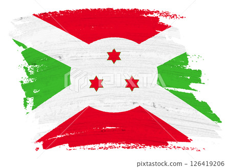 Burundi flag background paint splash brushstroke Burundi flag background paint splash brushstroke 126419206