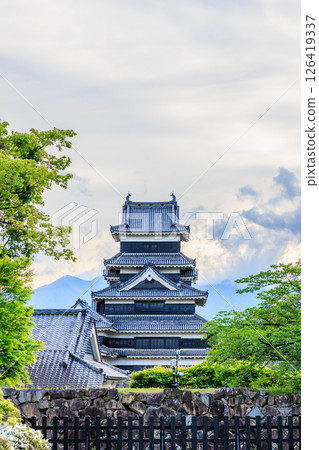 長野縣松本市初夏的松本城 126419337