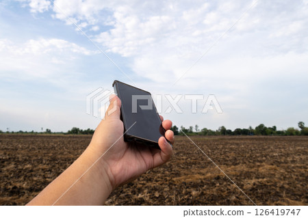 Agricultural monitoring event farmland smartphone use rural landscape outdoor technology impact 126419747