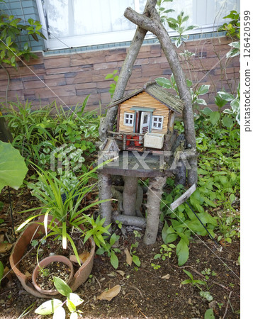 A cute wooden garden object A cute wooden garden object 126420599